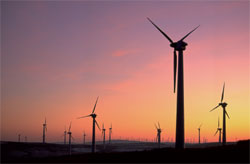 Wind turbines in West Wales